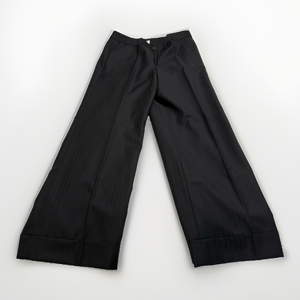 Ann Taylor LOFT Women's Dress Pants Black Stripes Straight Leg